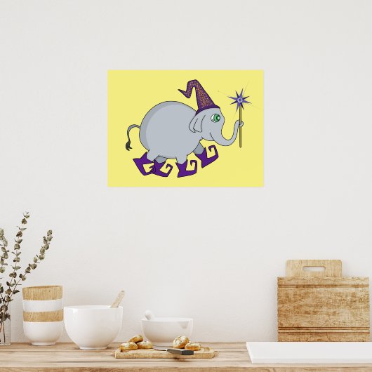 Wizard Elephant Poster (Keuken)