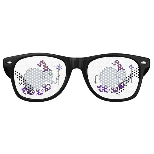 Wizard Elephant Retro Zonnebril (Voorkant)