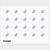 Wizard Elephant Vierkante Sticker (Vel)