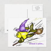 Wizard Fish - grappige tekening Briefkaart (Voorkant / Achterkant)