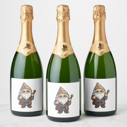 Wizard Gnome Sparkling Wijnetiket (Flessen)