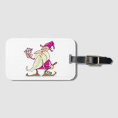 Wizard Gnome with Large Diamond Gemstone Bagagelabel (Voorkant (horizontaal))