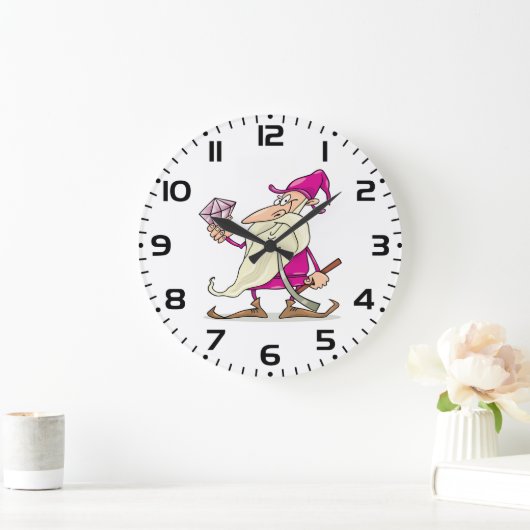 Wizard Gnome with Large Diamond Gemstone Grote Klok (Huis)