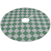Wizard Groen en Grijs Geruit Fleece Kerstboom Rok (Gekanteld)