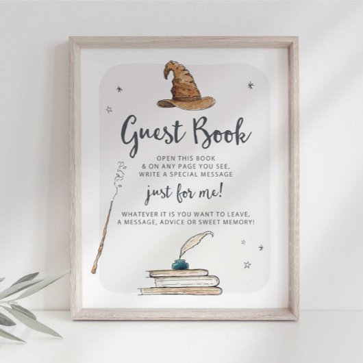 Wizard Guest Book Memory Book Sign Poster