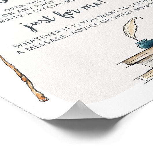 Wizard Guest Book Memory Book Sign Poster (Hoek)