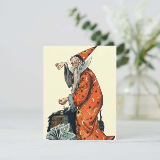 wizard Halloween Kaart (Staand voorkant)