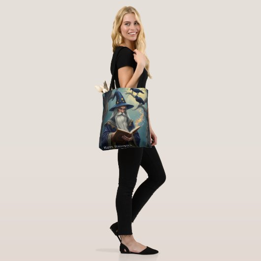 wizard Halloween Tote Bag (Op model)