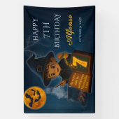 Wizard Halloween verjaardagsfeestje banner (Verticaal)
