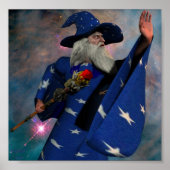 Wizard in blauw poster (Voorkant)