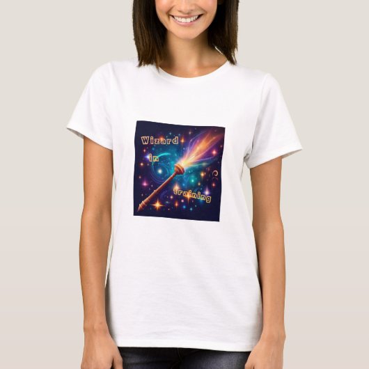 Wizard in opleiding Fantasy Design T-shirt (Voorkant)