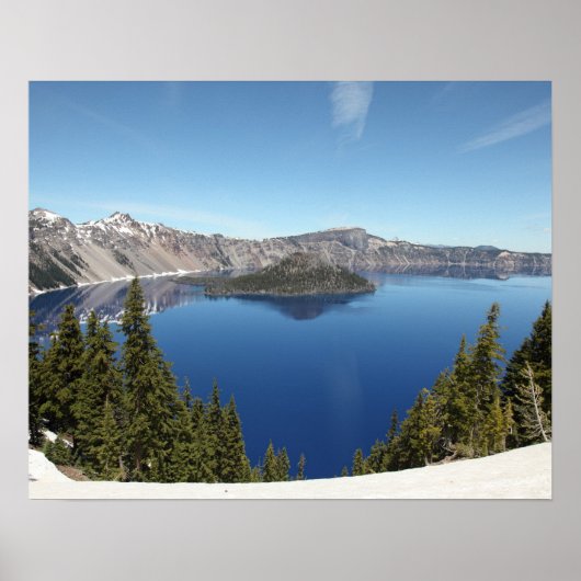 Wizard Island in Crater Lake Poster (Voorkant)