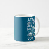Wizard Job Title Quote - Funny Attache Long Sleeve Koffiemok (Voorkant rechts)