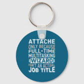 Wizard Job Title Quote - Funny Attache Long Sleeve Sleutelhanger (Voorkant)