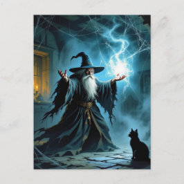 Wizard/kat Briefkaart