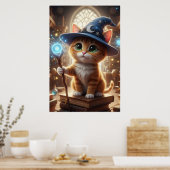 Wizard Kitten – Cute Magical Cat Poster Art (Keuken)