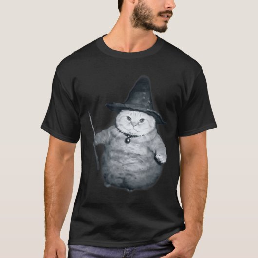 Wizard Kitten Meme Chonk Witch Cat Meme Stud Brain T-shirt (Voorkant)