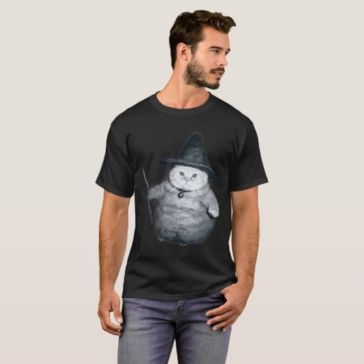 Wizard Kitten Meme Chonk Witch Cat Meme Stud Brain T-shirt (Voorkant volledig)