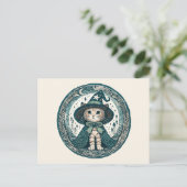 Wizard Kitty kat Briefkaart (Staand voorkant)