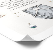 Wizard Late Night Luiers Baby shower Sign Poster (Hoek)