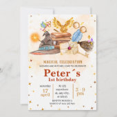 Wizard Magical Kids Birthday Party Invitation Kaart (Voorkant)
