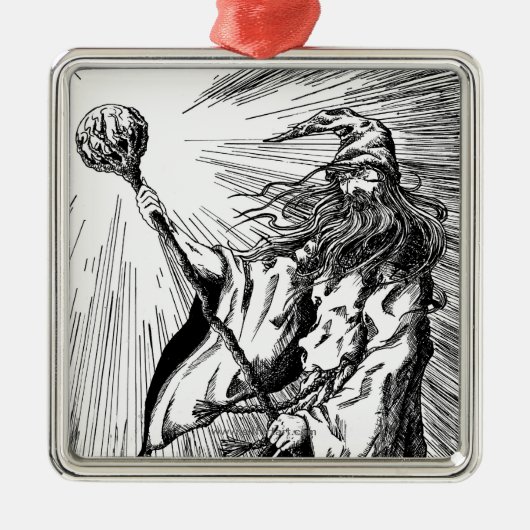 Wizard Metalen Ornament (Voorkant)