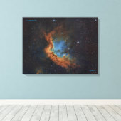 Wizard Nebula (NGC 7380) Canvas Afdruk (Insitu (Houten vloer))