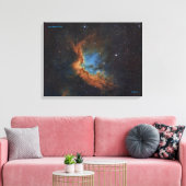 Wizard Nebula (NGC 7380) Canvas Afdruk (Insitu (Woonkamer))