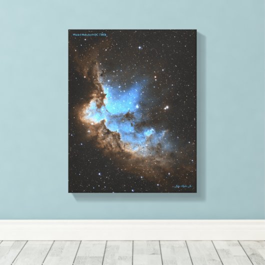 Wizard Nebula (NGC 7380) Canvas Afdruk (Insitu (Houten vloer))