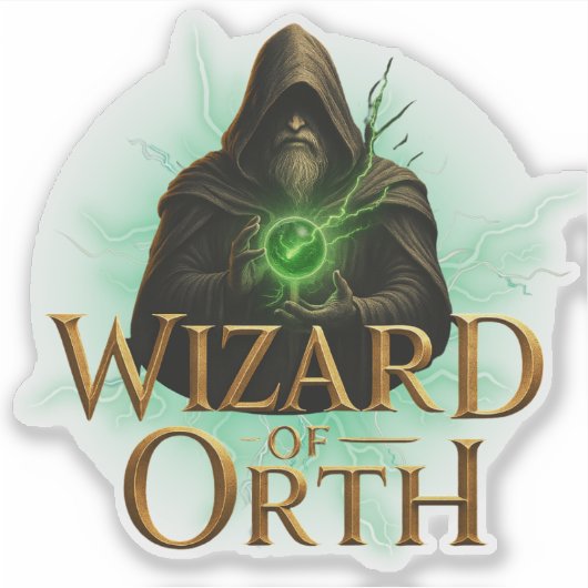 Wizard of Orth Logo Sticker – Magical Emblem (Voorkant)