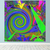 "Wizard of Oz" 40 x 40" Stretched Canvas 3-paneel (Insitu (Houten vloer))