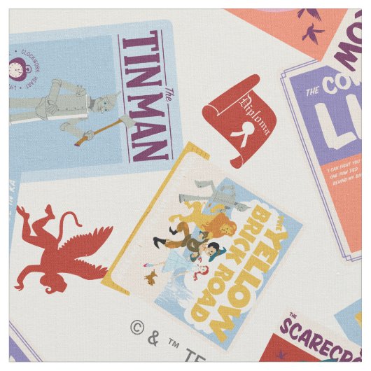 Wizard of Oz™ Character Print Toss Pattern Stof (Close Up)