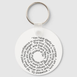 Wizard of Oz courage quote keychain