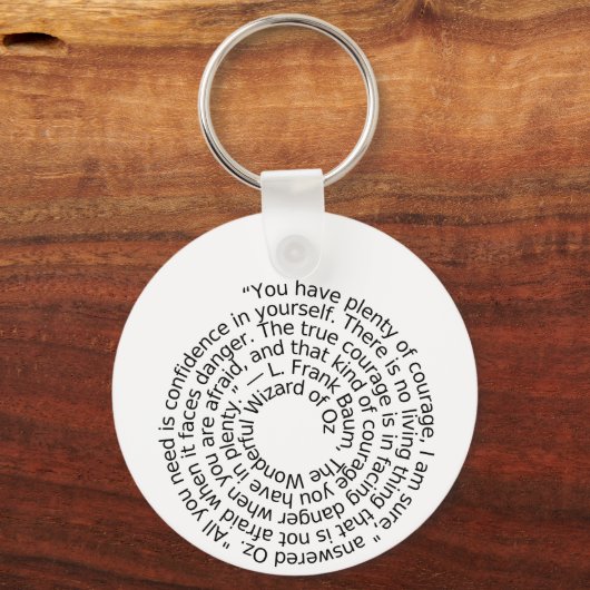 Wizard of Oz courage quote keychain (Voorkant)