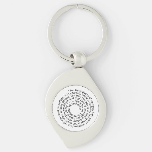Wizard of Oz courage quote keychain (Voorkant)