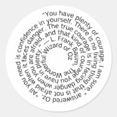 Wizard of Oz courage quote sticker (Voorkant)