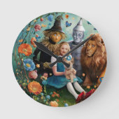 Wizard of Oz - Dorothy, Tinman, vogelverschrikker  Ronde Klok (Voorkant)