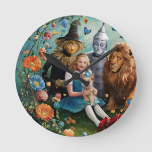 Wizard of Oz - Dorothy, Tinman, vogelverschrikker  Ronde Klok