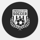 Wizard Of Oz Emerald City Soccer Football Costume  Ronde Sticker (Voorkant)