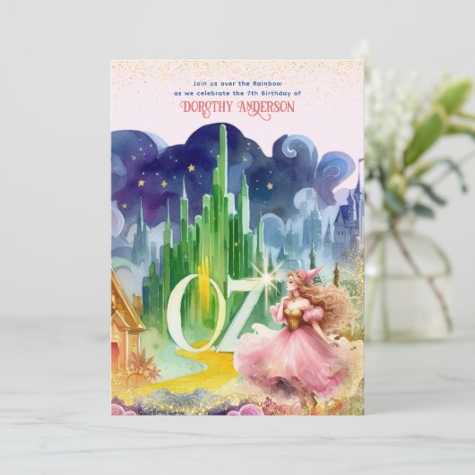 Wizard of Oz Verjaardag Goede Heks Verjaardag Kaart (Staand voorkant)