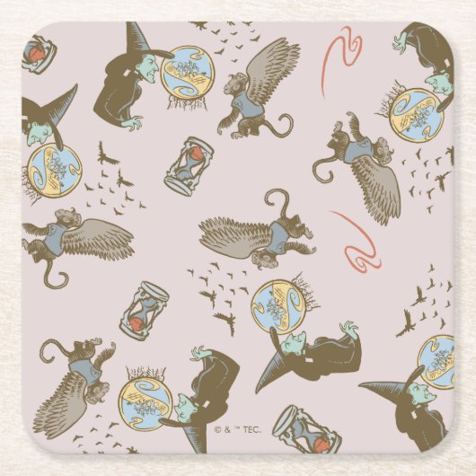 Wizard of Oz™ Wicked Witch™ Crystal Ball Pattern Kartonnen Onderzetters (Voorkant)