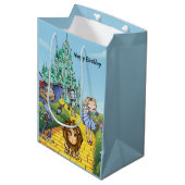 Wizard Of Oz Yellow Brick Road Birthday Gift Bag Medium Cadeauzakje (Voorkant Gekanteld)