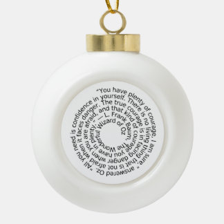 Wizard Oz moed citaat ornament