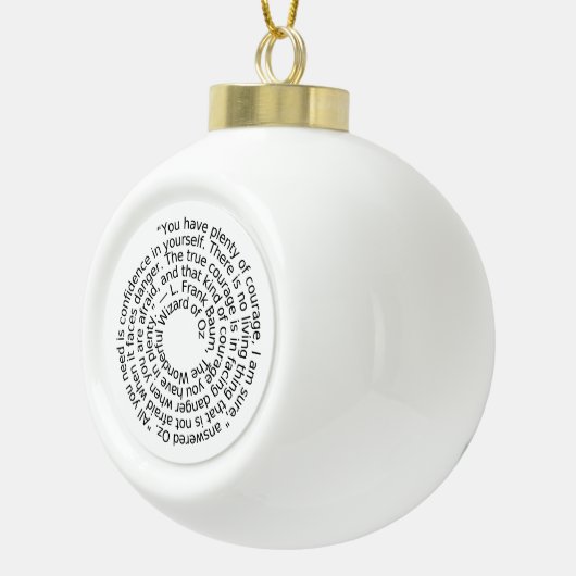 Wizard Oz moed citaat ornament (Rechts)