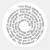 Wizard Oz moed citaat stickers (Voorkant)