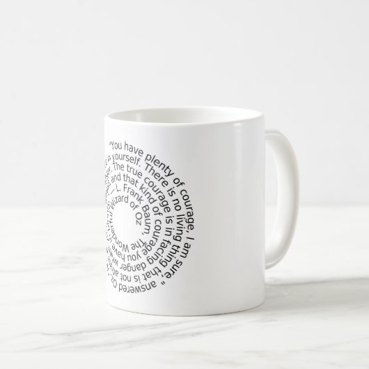 Wizard Oz moedig citaat mok (Voorkant rechts)