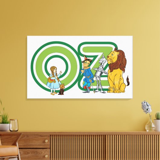  wizard Oz-tekens en tekstletters Canvas Afdruk (Insitu (Woonkamer))