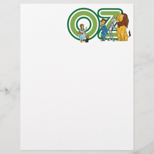  wizard Oz-tekens en tekstletters Flyer (Achterkant)