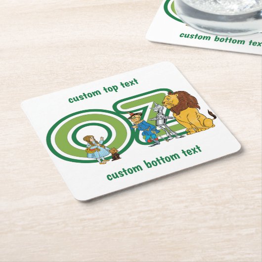  wizard Oz-tekens en tekstletters Kartonnen Onderzetters (Schuin)