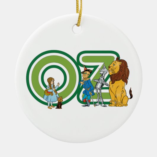  wizard Oz-tekens en tekstletters Keramisch Ornament (Voorkant)